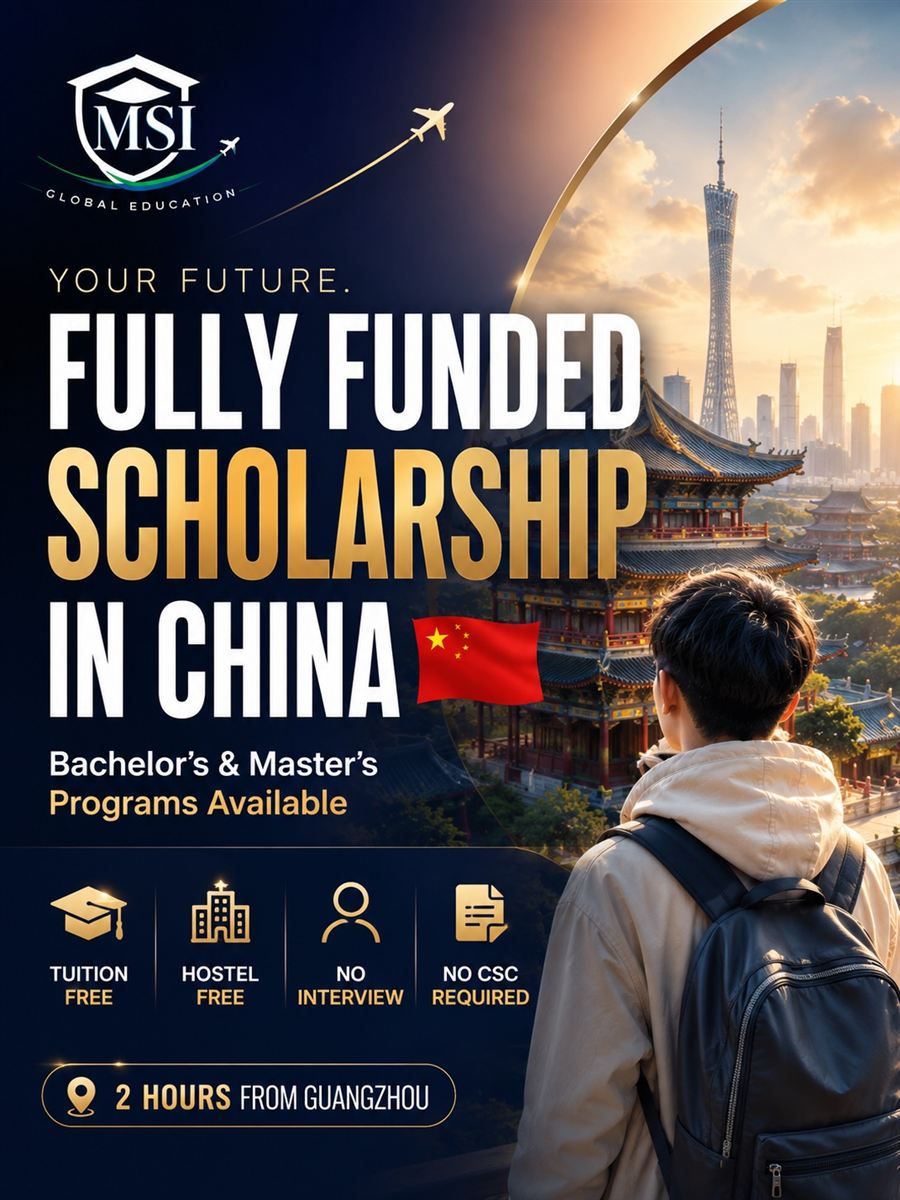 Fully funded scholarship in China, bachelor's and master's programmes