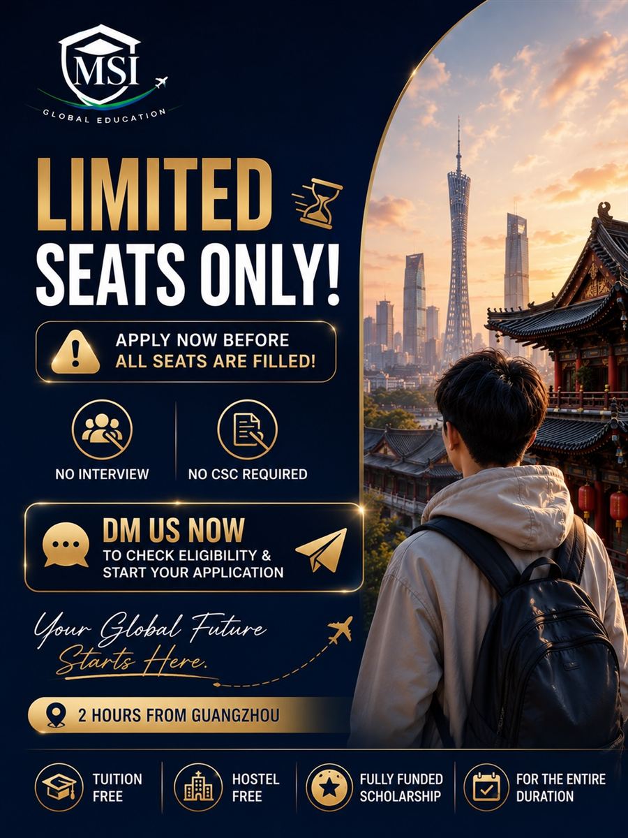 Limited seats only, apply before all seats are filled